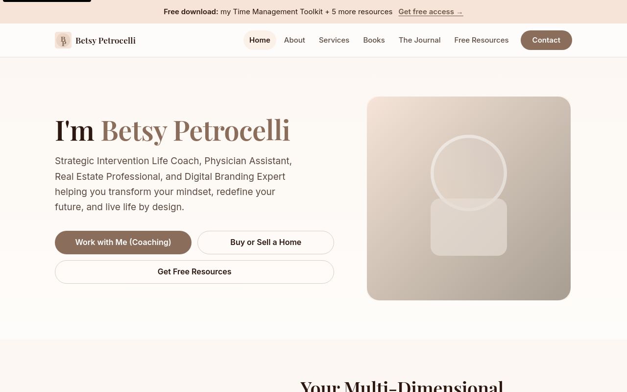 Screenshot of betsypetrocelli.com