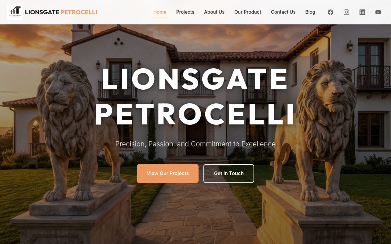 Screenshot of lionsgatepetrocelli.com